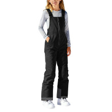 Boys Girls Unisex Classic Ski & Snow Bib Overall Winter Snowsuit Water-Resistant Windproof Outdoor Rain Bib(Black,L)