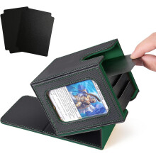 The card box is used for commander display. It can hold 100 double decks of cards and is a TCG card storage box