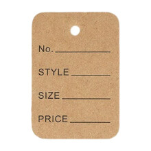 100-Pack Hard Paper Tags, 5x3.5cm Blank Tags for Pricing, Labeling, and Organizing, Abundant Supply of 100 Tags for Retail, Crafting, and Bundling