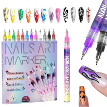 Set de 12 rotuladores para decoración de uñas