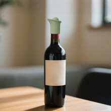 Tapón de silicona reutilizable para botellas de champán y bebidas espumosas: a prueba de fugas, hermético, conserva la carbonatación (verde)