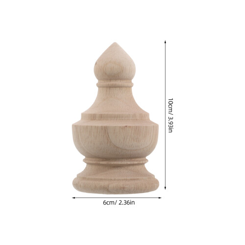Bed Post Finial: Unbearbeiteter Hölzerner Balusteroberteil 1