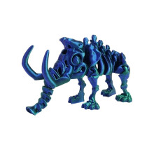 1PC Sink blue green mammoth 11.5CM 3D printed mammoth dinosaur skeleton figurine