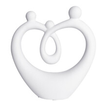 Statue de couple en céramique blanche Sunxin – Sculpture abstraite représentant un couple amoureux, idéale pour la chambre, une étagère, une