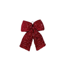 Nœuds de sapin de Noël à paillettes rouge vin de 40 cm, décorations et pendentifs de Noël exquis pour la maison