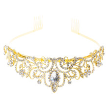 Crystal Tiaras Crowns for Bride Wedding Ceremony Photography Crownpiece with Rhinestones for Women Special Occasion