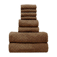 Eight Pieces Of Velvet Square Towel Towel Bath Towel Plain Household Bath Wash Face Wipe Dry Absorbent Soft Household Set