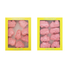 Moule à biscuits 16 pièces en forme de voiture de dessin animé, moule à biscuits 3D mignon pour la cuisson du fondant, outil de cuisine
