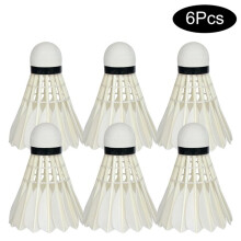 Casewin Badminton-Federbälle aus Gänsefedern, 6er-Pack