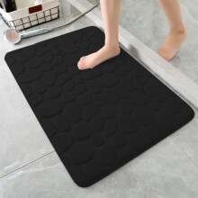 Grand tapis de bain en mousse à mémoire de forme, motif pavés, antidérapant et ultra-absorbant – Lavable pour une utilisation intérieure et