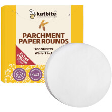 Heavy-duty parchment wheels of 8 inches, 200 pieces, for cake baking and air fryer padding