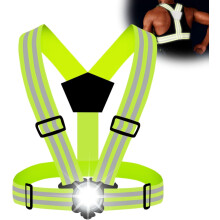 LED Running Light Vest with Adjustable Chest Strap and IPX4