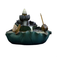 Zen Decoration Indoor Backflow Incense Stove High Grade Ceramic Sandalwood Stove Multi Layer Incense Holder