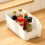 Plastic Storage Cabinet Box for Kitchen – Open Access, Space-Saving, Rounded Edges, Beige/White/Clear, 37x17x13.5cm 1