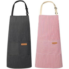Confezione da 2 grembiuli da cucina, grembiule per cucinare con 2 tasche, grembiule da chef unisex con cinturino regolabile per uomo e donna