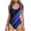 Women's Modest One-Piece Swimsuit with Tummy Control and 1