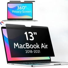 Magnetisk 360 Privacy Screen til MacBook Air 13" (2018-2021, M1), aftageligt mat antirefleksfilter til blåt lys – kompatibel med MacBook Air