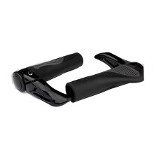 Poignées de guidon de vélo noires (2 pièces)
