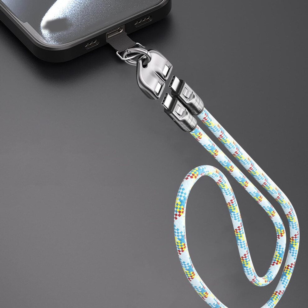 2-In-1 Usb-C To C Cable With Bracelet: 240W Fast Charging, Nylon Braided, Wearable Strap, Compatible With Laptop, Phone, Tablet 9402001251336