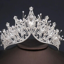 Couronnes de mariage baroques, couronne de mariée et tiare en strass dorés, couronne de mariée en cristal, accessoire de coiffure pour femmes et