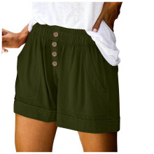 Dames denim bermuda shorts met middelhoge taille, casual vintage stijl
