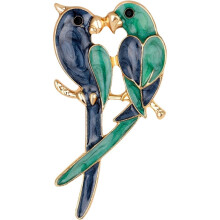 Broche de loro esmaltado – Broche vintage de aleación, 6,1 x 3 cm