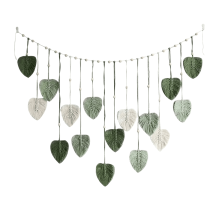 47X30 In Macrame Wall Hang Ing Woven Tapestry with Feather Tassels and Wooden Beads for Boho Home Decor Bedroom and Liv Ing Room