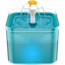 Fuente de agua para gatos de 2 litros, bebedero automático silencioso para mascotas con