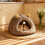 Cat Bed Warm Plush Semi-Enclosed 1 Piece 1