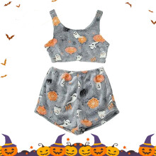 Women's Glow-in-the-Dark Halloween Pajamas – Spooky Flannel Sleepwear, Soft & Stylish, Compatible with Holiday, Birthday, Christmas