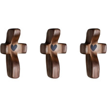 Cross My Heart/Encouragement Gift Wood Comfort Stress Relief Cross for Clutching, Clinging and Praying Religious Gift