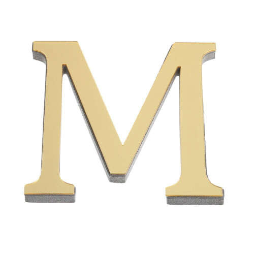 Adesivi murali 3D con lettere acriliche a specchio, 26 pezzi