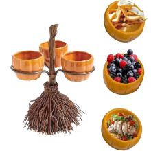 Collapsible Halloween Pumpkin Snack Bowl Stand, Resin Non-Slip Serving Tray for Cupcakes, Desserts & Party Decor – Compatible with Indoor/Outdoor