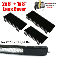 Capa protetora de lente para barra de luz LED de 22 polegadas, preta.