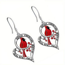 Cute Redness Bird Charm Keychain Fashion Pendant Necklace Rings Dangle Earrings Haning Ornament Statement Jewelry
