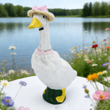 Porch Goose Clothes | Garden Goose Outfit | Decorative Lawn Accessory, Fabric Costume for 23 Inch Statue, Multicolor, Outdoor Patio Décor
