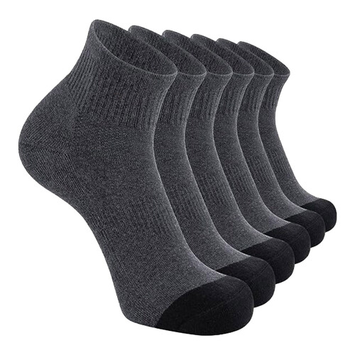 Men's Basketball Socks Solid Color Short Socks 5 Pairs