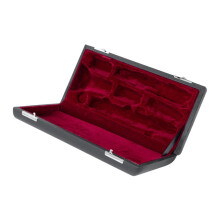 Clarinet storage box protective case wood canvas leather