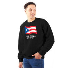 Φούτερ με σημαία Puerto Rican Pride Love Every Bit για άνδρες ή γυναίκες L