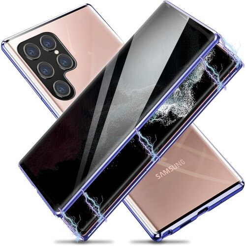 Härdat glasfodral för Samsung Galaxy A73 5G Blå