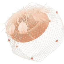 Bruidsluier-fascinator met kanten en mesh-hoofdband