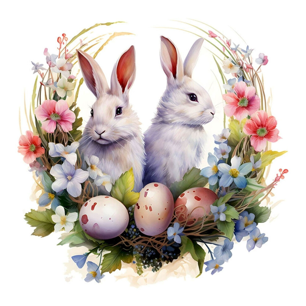 Happy Easter Wall Stickers & Window Clings – Bunny, Rabbit, Egg Decals for Glass, Walls, Parties – Compatible with Easter Decor