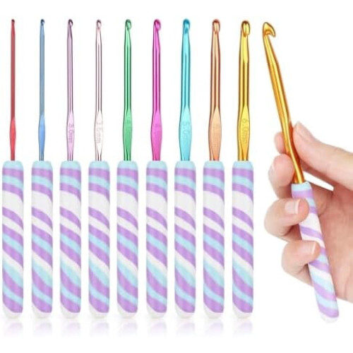 Βελονάκια Warm Comfort Grip Purple Ripple Aluminum