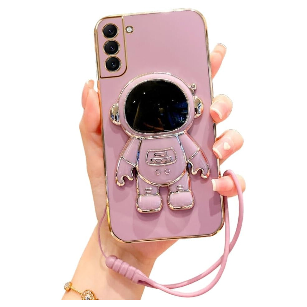 Astronaut Invisible Stand Phone Case With Lanyard, Drop Proof, Full Cover Â Compatible With Samsung Galaxy S24/S23/S22/S21/S20/S10/Note20/Note10 9027700101258