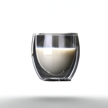 Doppelwandiger Glasbecher, hitzebeständig, für Kaffee und Tee