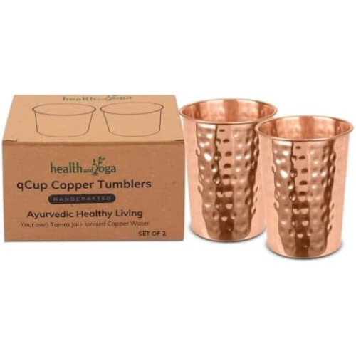 Χάλκινο ποτήρι Ayurvedic Health Cup250ml2 τεμάχια