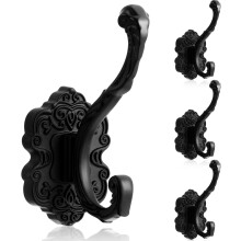 2 Pcs Vintage Coat Hooks Antique Brass Wall Hooks for Hanging Purse Hat Keys Clothes Curtain Unique Heavy Duty Bathroom Decor