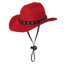 Chapeau de cowboy rouge pour chiens et chats, taille S