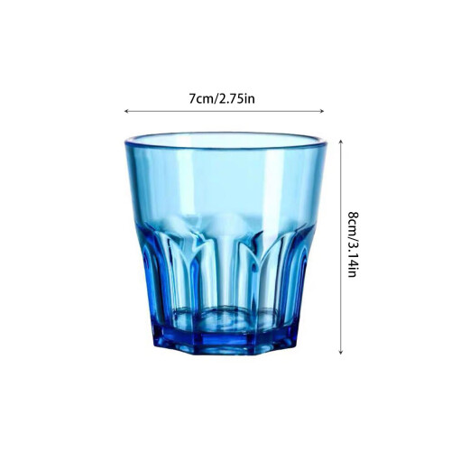 4Stk Acryl Transparente Achteckbecher Bruchsicher Getränkebecher 2