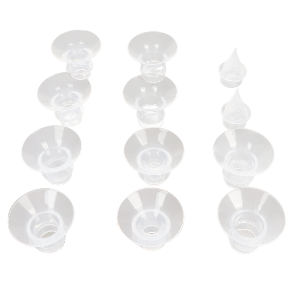 10pcs Silicone Flange Inserts for Wearable Breast Pump, 13-21mm